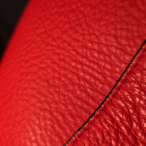 Coach Park Carrie Tote Cranberry Red Orange Pebbled Leather F23284 ๐ - Picture 14 of 16